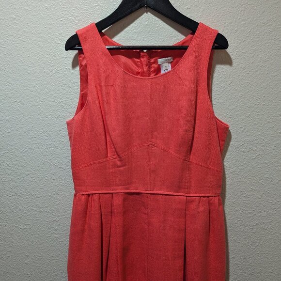 NWT J. Crew Textured Cotton/Modal Neon Rose Dress Size 8 - Picture 5 of 12